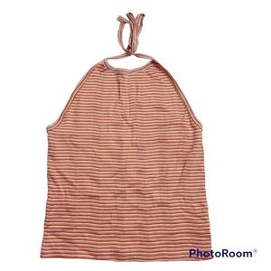 5/$25 Ribbed Striped Halter Top
